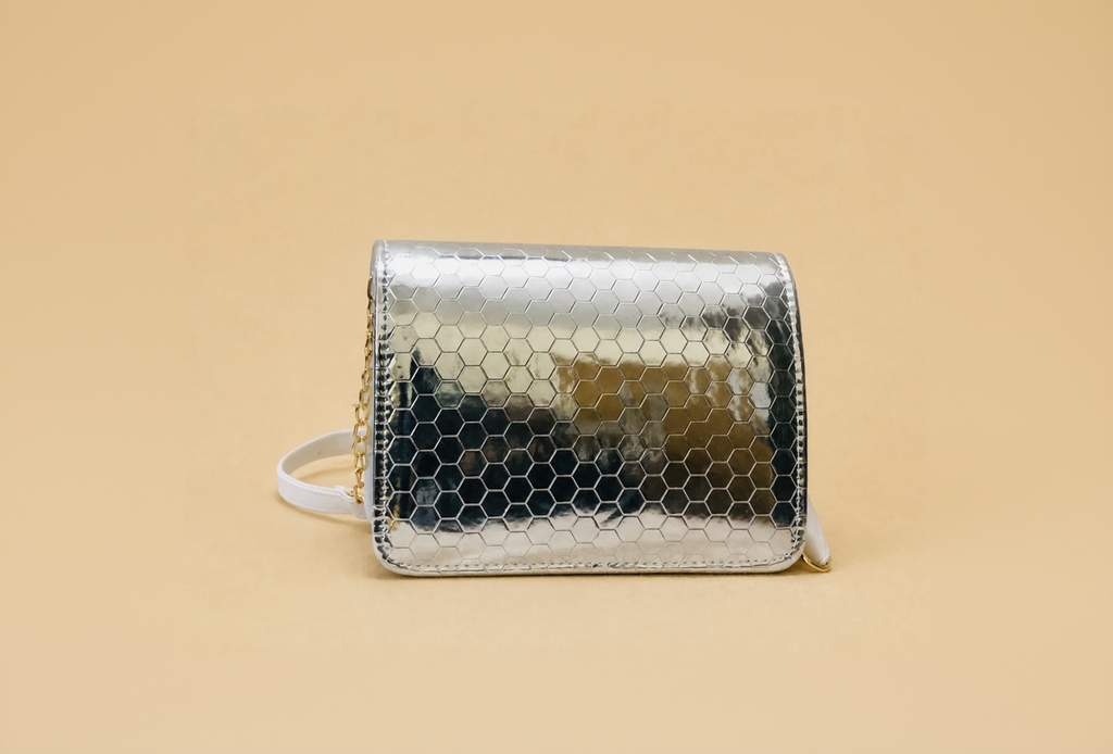 Elegant Croc-Texture Bow Handbag