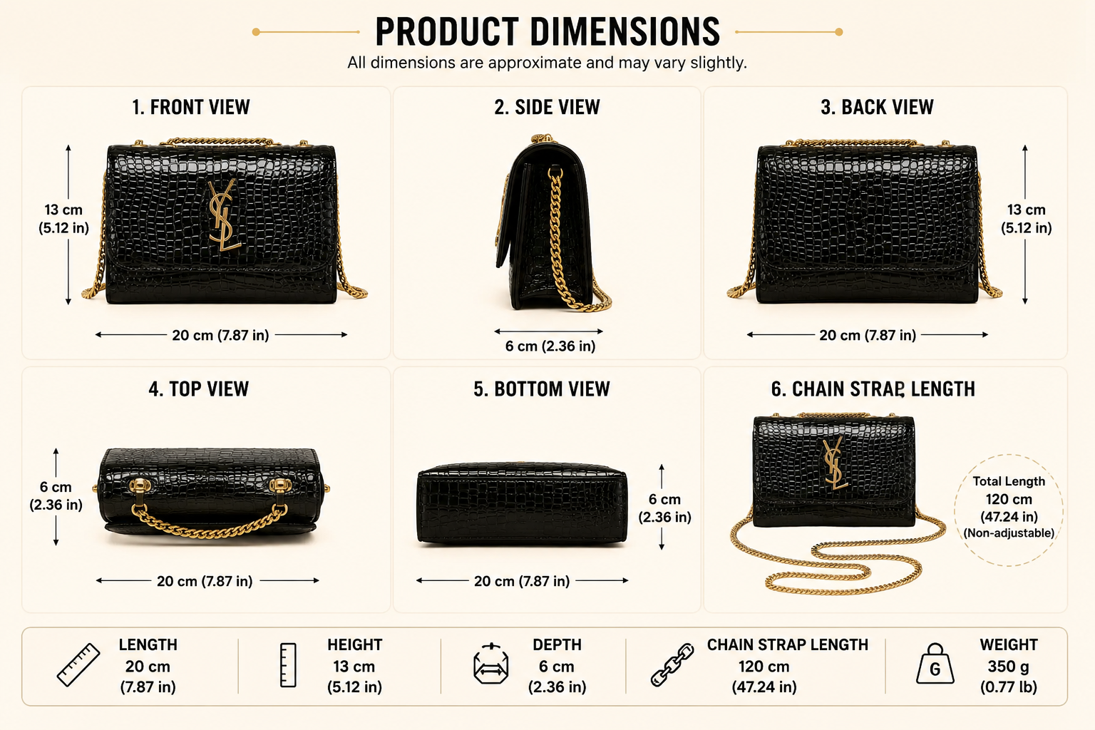 Signature Black Croc Tote