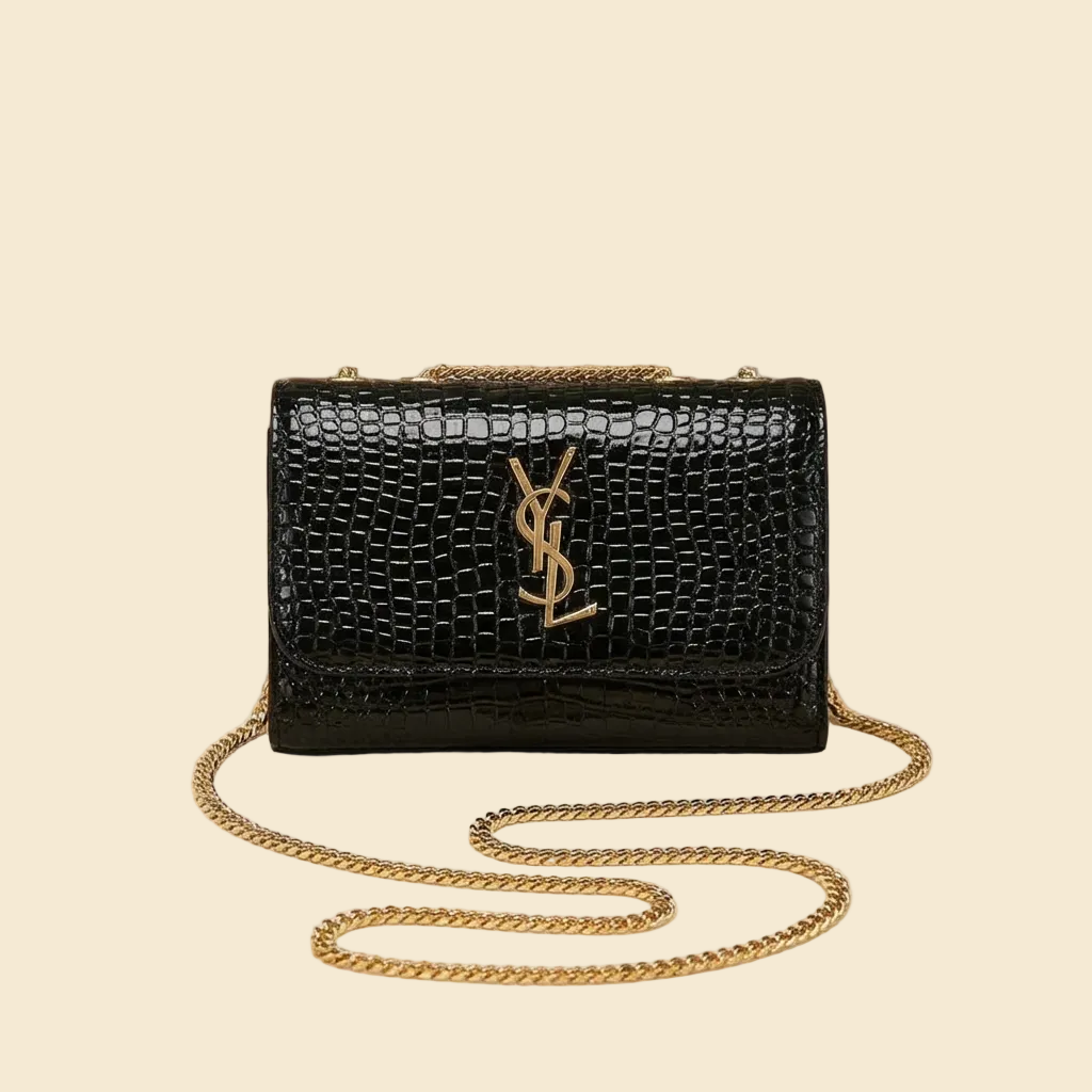 Signature Black Croc Tote